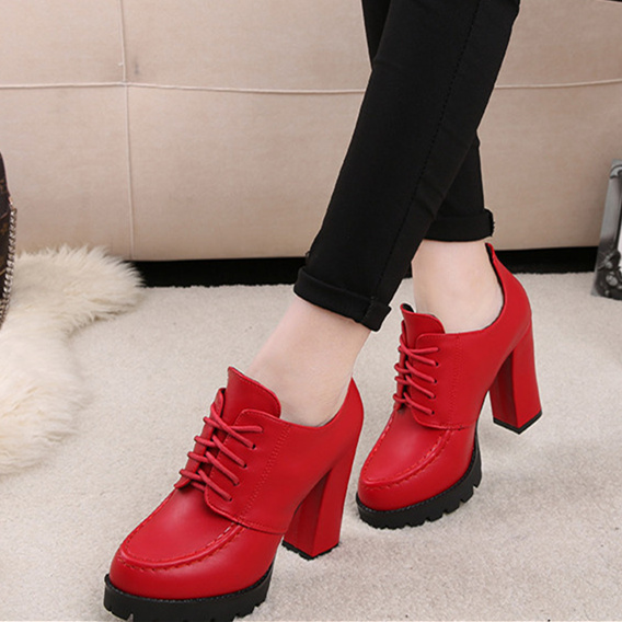2021 new net red shoes thick heeled high heels women's waterproof platform looks thin and versatile