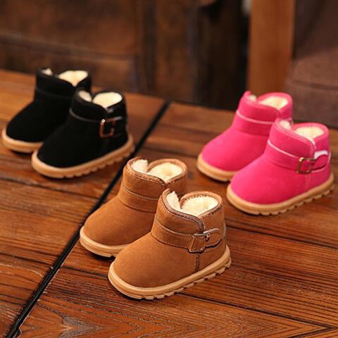 Baby Snow Boots New Winter baby cotton shoes waterproof and warm cotton boots thickened Plush walking shoes children's shoes