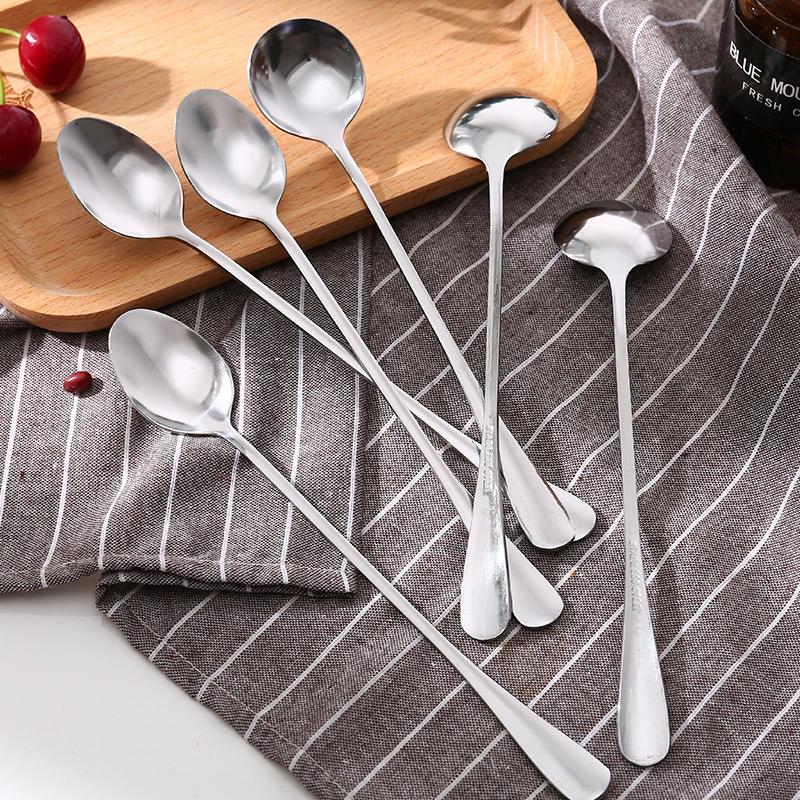 2-20支装不锈钢勺子家用长柄勺饭勺餐勺儿童勺咖啡勺调羹成人汤匙